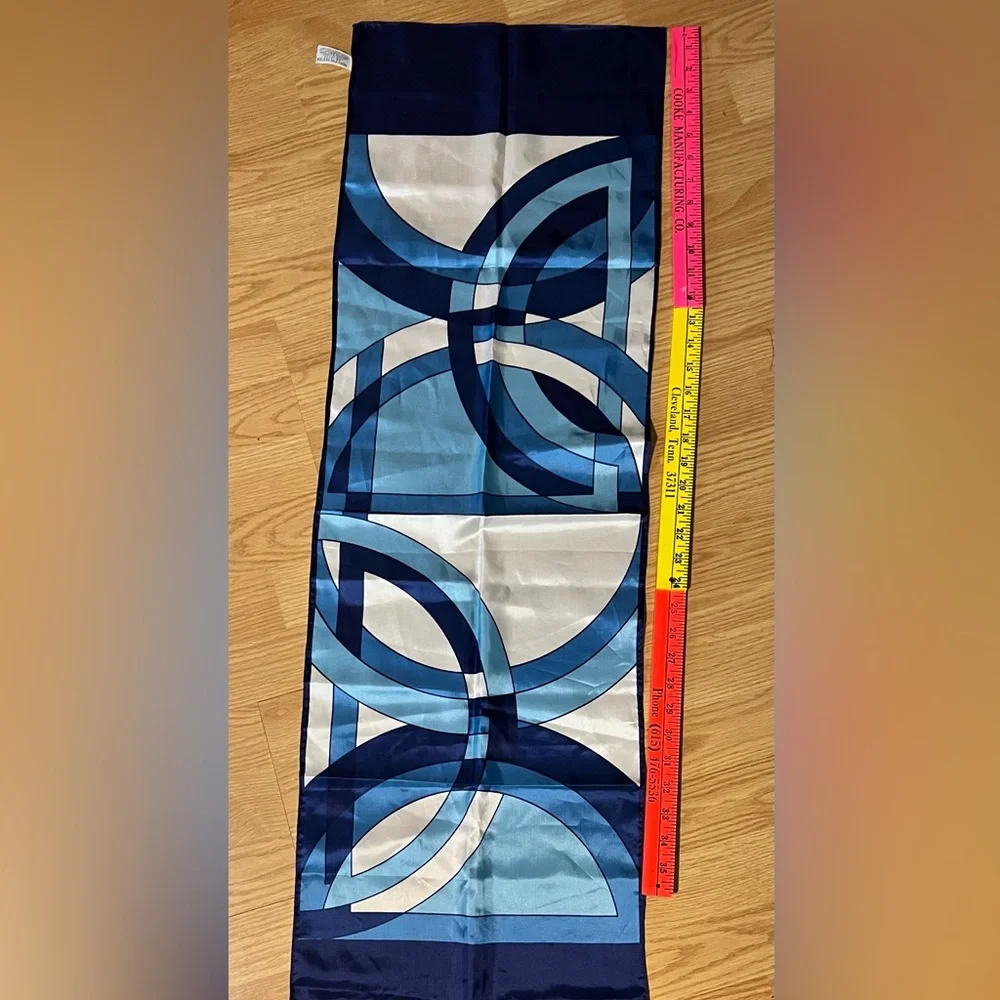 Christian Dior blue scarf. Made in Japan. Designer.